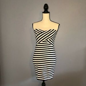 American Eagle Navy Bodycon Striped Dress